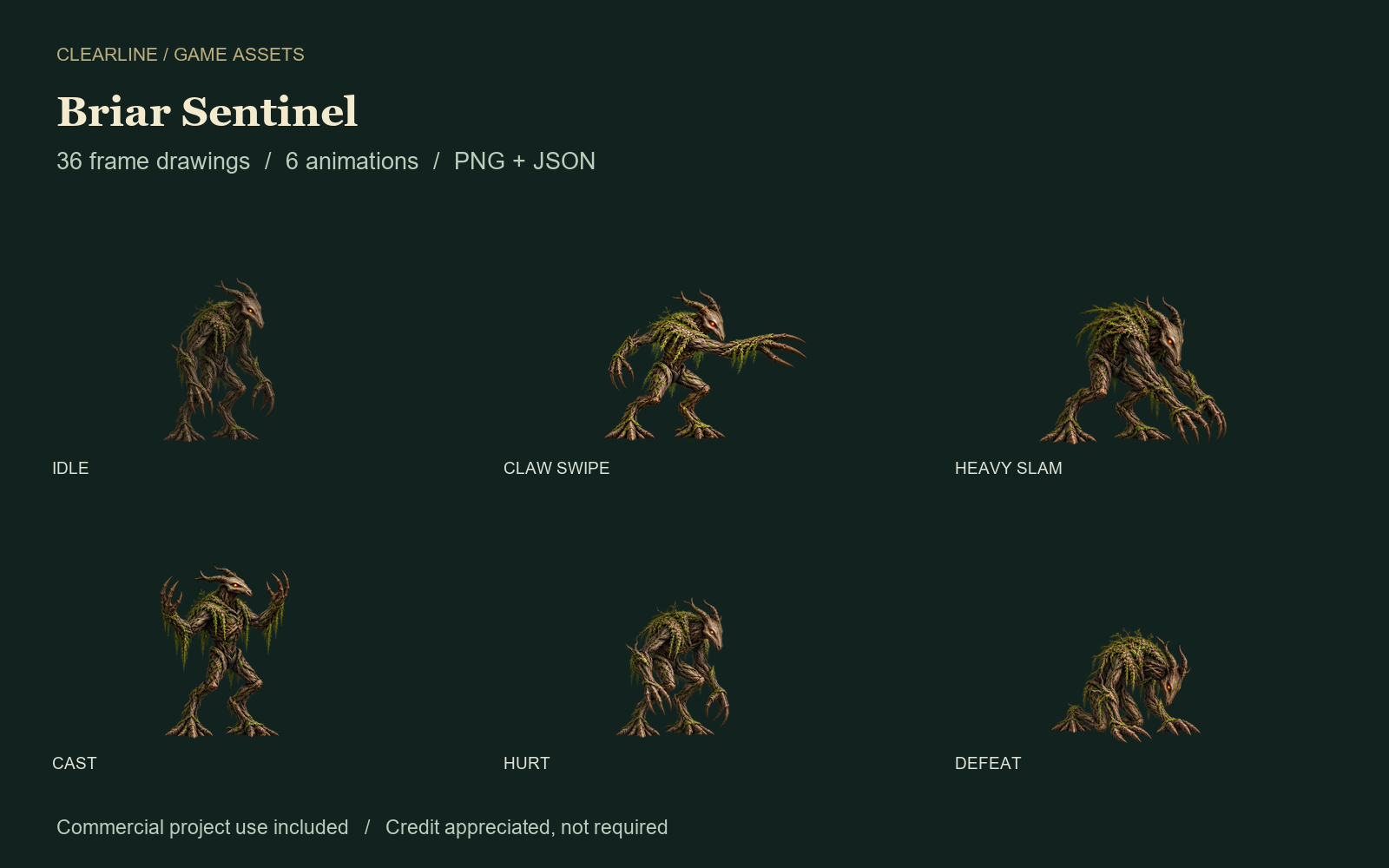 Briar Sentinel — Animated Forest Horror Creature — product preview