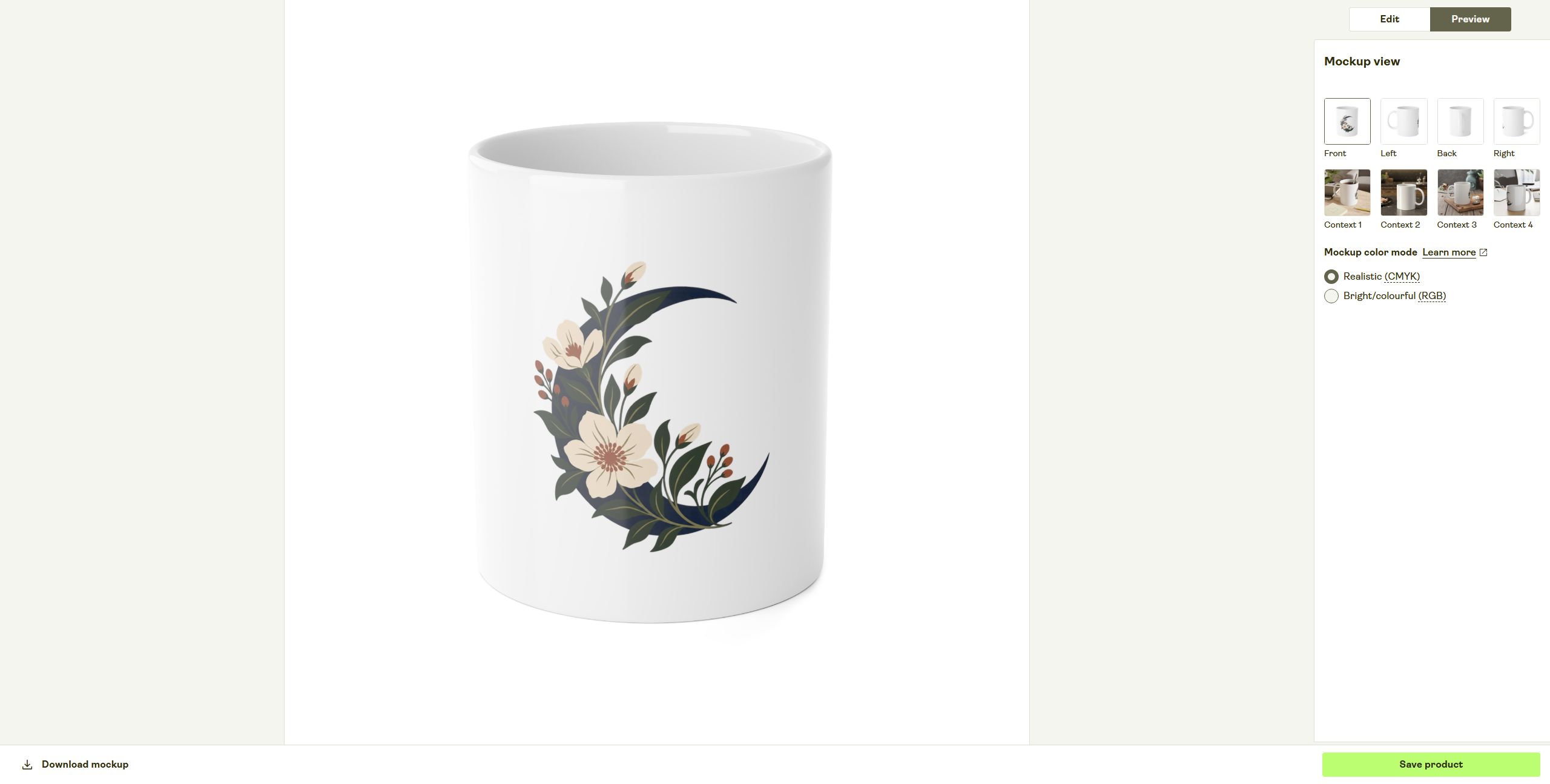 Moonlit Wildflowers 11oz Ceramic Mug — product preview